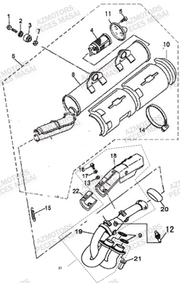 ECHAPPEMENT AZMOTORS MASAI A700 I