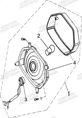 ECLAIRAGE ARRIERE AZMOTORS MASAI A700 I