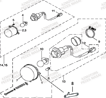 ECLAIRAGE AVANT AZMOTORS MASAI A700 I