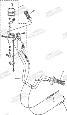 Guidon MASAI Pièces Quad A700i ULTIMATE