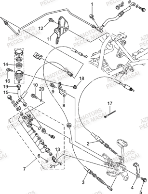 MAITRE CYLINDRE ARRIERE AZMOTORS MASAI A700 I