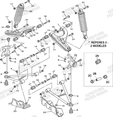 SUSPENSION AVANT pour MASAI A700 I