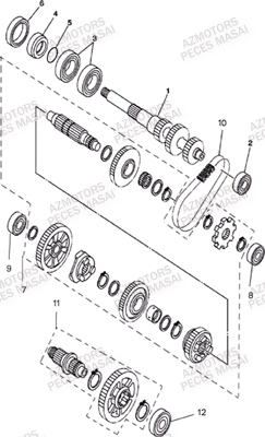 Transmission MASAI Pièces Quad A700i ULTIMATE