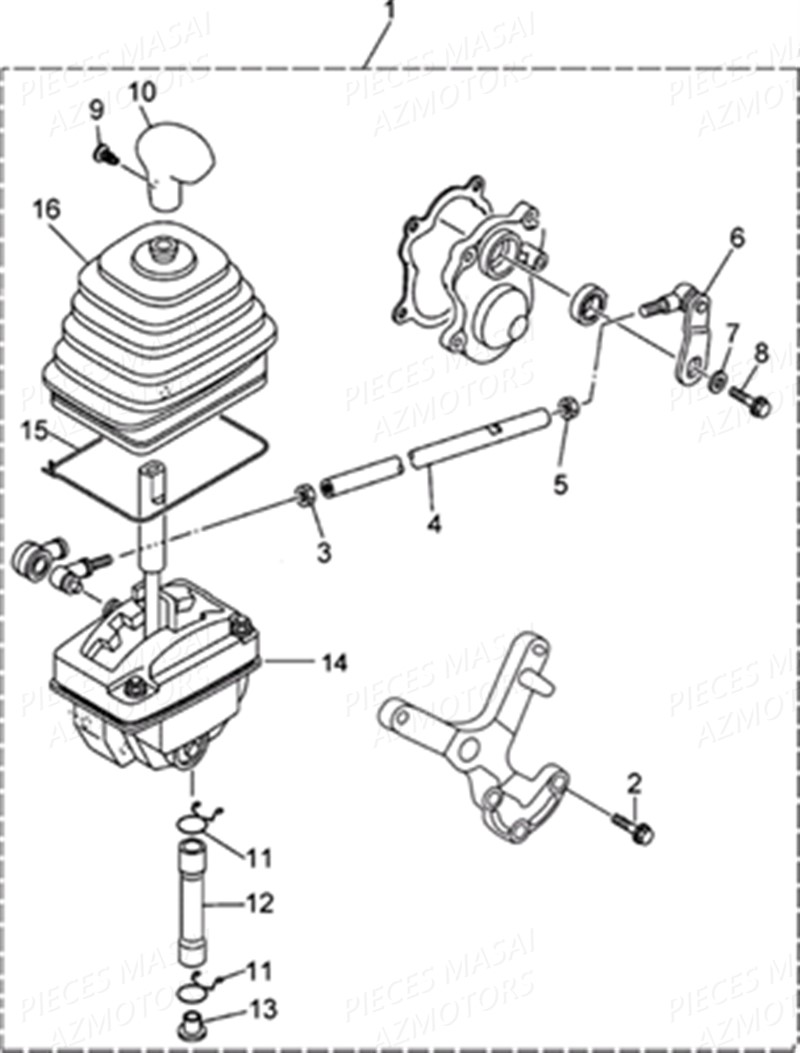 TRINGLERIE VITESSES AZMOTORS MASAI A700 I