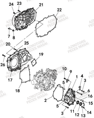 Caches Carters MASAI Pièces Quad A750 IX EPS