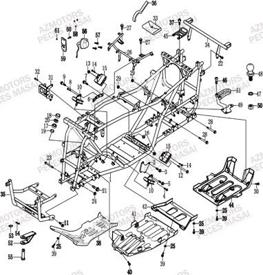 Chassis MASAI Pièces Quad A750 IX EPS