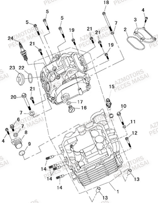 Culasse MASAI Pièces Quad A750 IX EPS