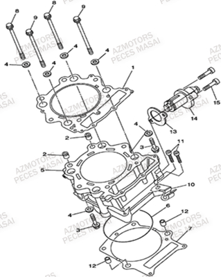 Cylindre MASAI Pièces Quad A750 IX EPS