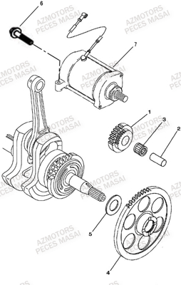 Demarreur MASAI Pièces Quad A750 IX EPS