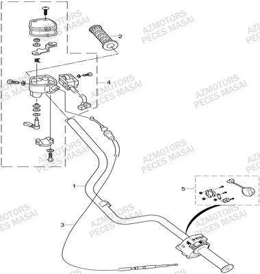 Guidon MASAI Pièces Quad A750 IX EPS