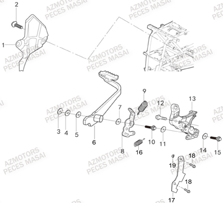 Maitre Cylindre Arriere MASAI Pièces Quad A750 IX EPS