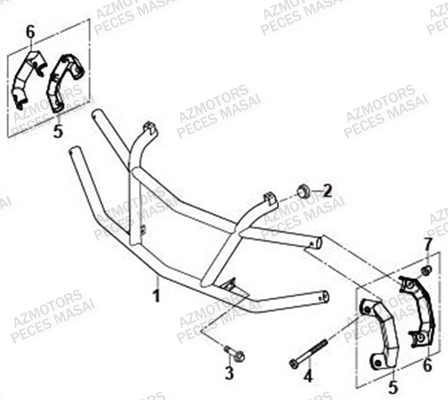 PARE CHOCS AVANT AZMOTORS MASAI A750 IX