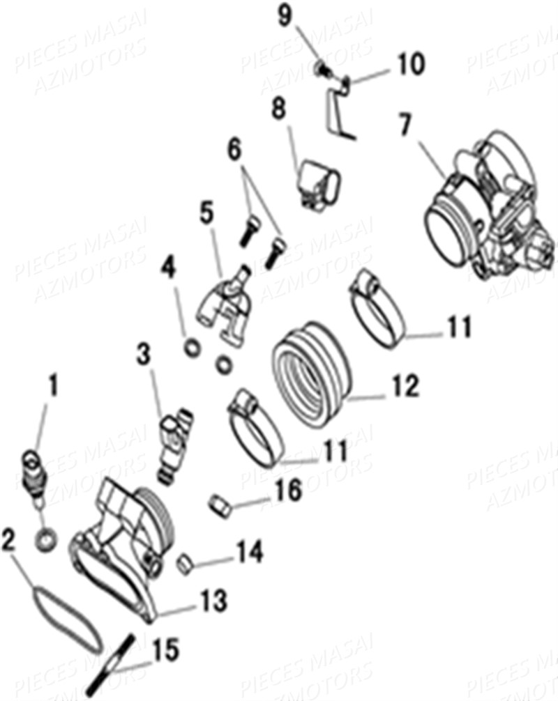 PIPE ADMISSION AZMOTORS MASAI A750 IX