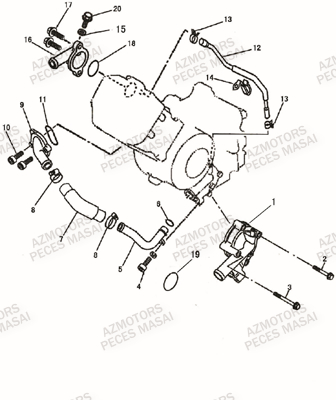 Pompe A Eau MASAI Pièces Quad A750 IX EPS