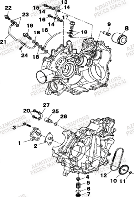 Pompe A Huile MASAI Pièces Quad A750 IX EPS