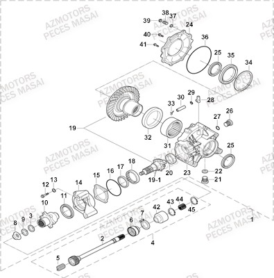 PONT_ARRIERE MASAI Pièces Quad A750 IX EPS