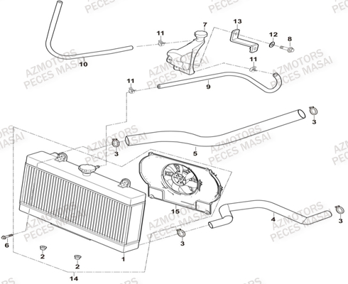 REFROIDISSEMENT AZMOTORS MASAI A750 IX