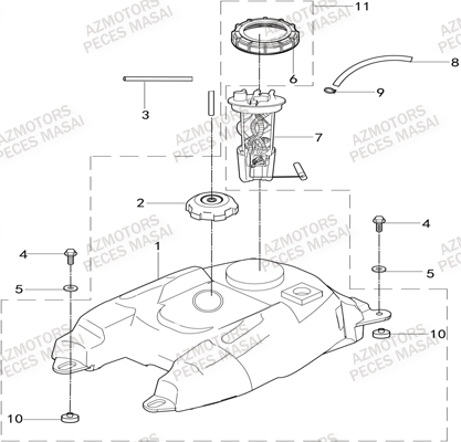 RESERVOIR AZMOTORS MASAI A750 IX