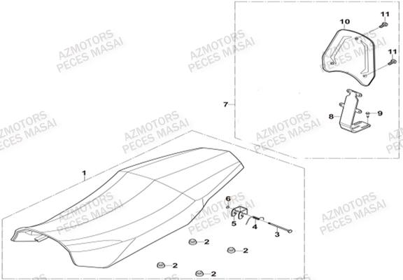 SELLE AZMOTORS MASAI A750 IX