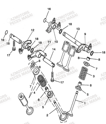 Soupapes MASAI Pièces Quad A750 IX EPS