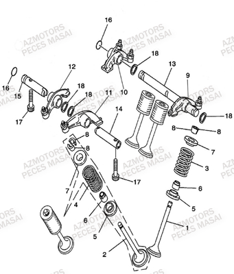 SOUPAPES MASAI Pièces Quad A750 IX EPS