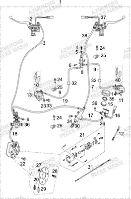 Systeme De Frein MASAI Pièces Quad A750 IX EPS