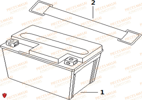 Batterie MASAI Pièces Moto BLACKCAFE_125cc Carbu