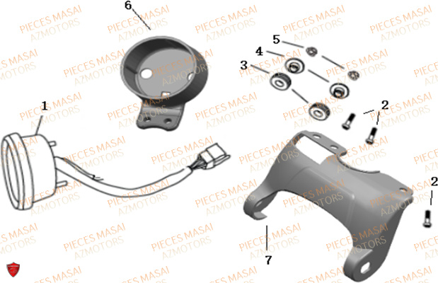 Compteur MASAI Pièces Moto BLACKCAFE_125cc Carbu