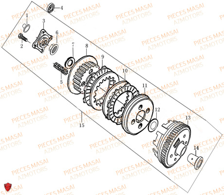 Embrayage MASAI Pièces Moto BLACKCAFE_125cc Carbu