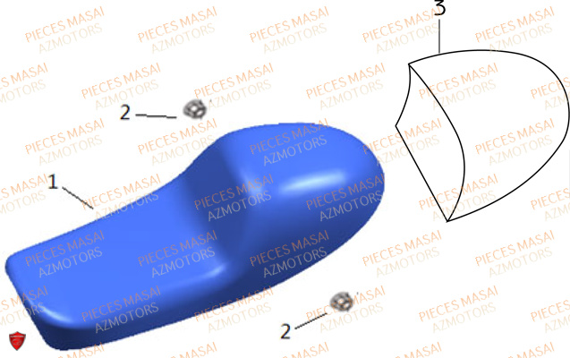 Selle MASAI Pièces Moto BLACKCAFE_125cc Carbu