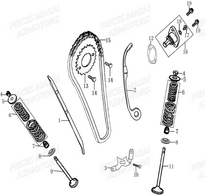 SOUPAPES AZMOTORS MASAI BLACKCAFE 125