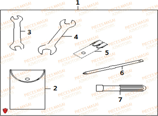 TROUSSE A OUTILS MASAI MASAI BLACKCAFE 125