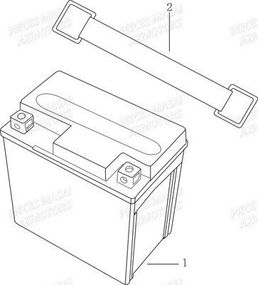 Batterie MASAI Pièces Moto Black Rod 125cc