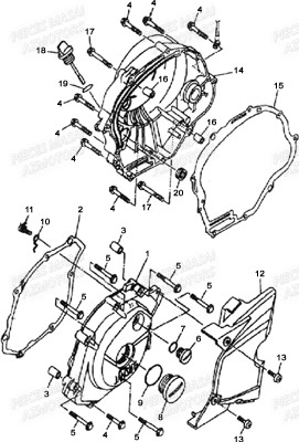 Caches Carters MASAI Pièces Moto Black Rod 125cc