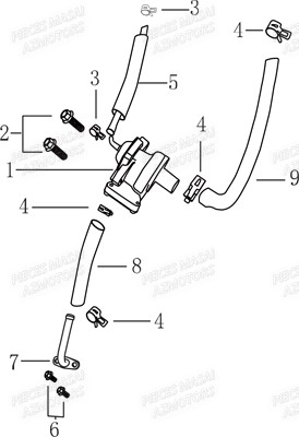 Injection D Air Secondaire MASAI Pièces Moto BLACK ROD 125cc