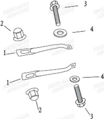 Poignees De Maintien MASAI Pièces Moto Black Rod 125cc