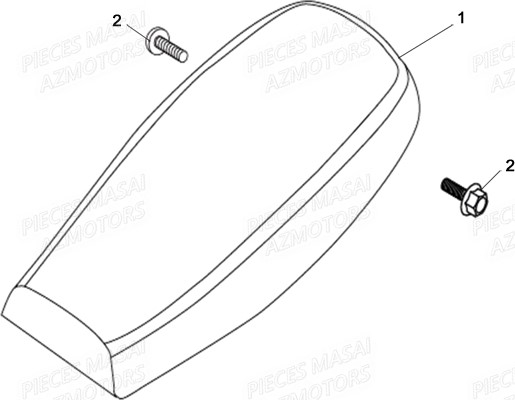 Selle MASAI Pièces Moto BLACK ROD 125cc