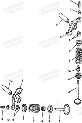 Soupapes MASAI Pièces Moto BLACK ROD 125cc