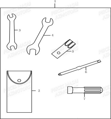Trousse A Outils MASAI Pièces Moto BLACK ROD 125cc