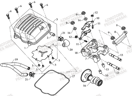 Culbuteur AZMOTORS Pièces Quad D360 R