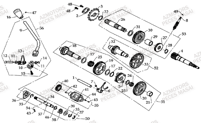 Transmission MASAI Pièces Quad D360 R