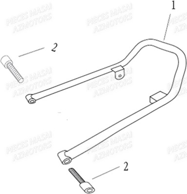 Poignees De Maintien MASAI Pièces Moto DARK ROD 125cc