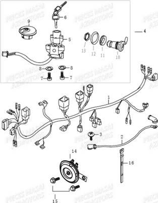 Systeme Electrique MASAI Pièces Moto DARK ROD 125cc