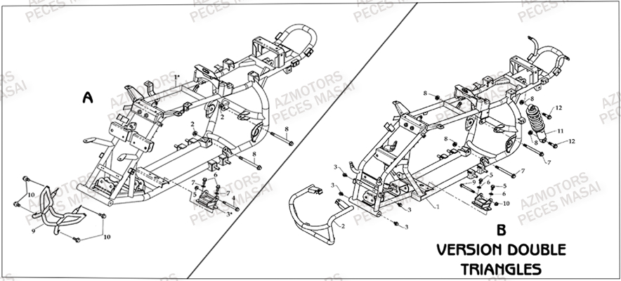 Chassis MASAI Pièces Quad L150 A150 Ultimate