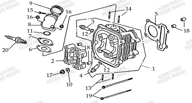 Culasse MASAI Pièces Quad L150 A150 Ultimate