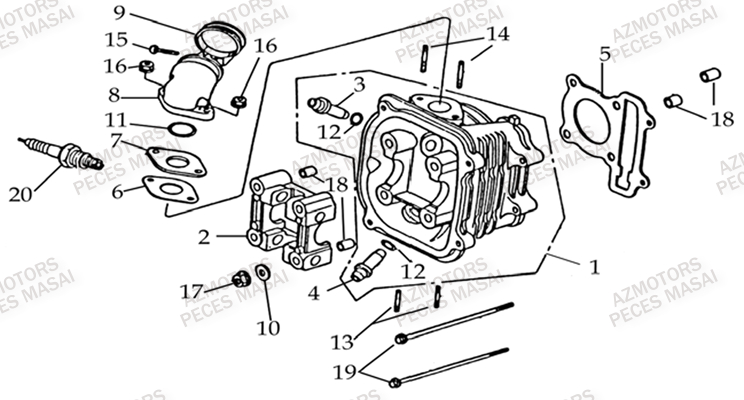 CULASSE AZMOTORS MASAI L150 A150 ULTIMATE