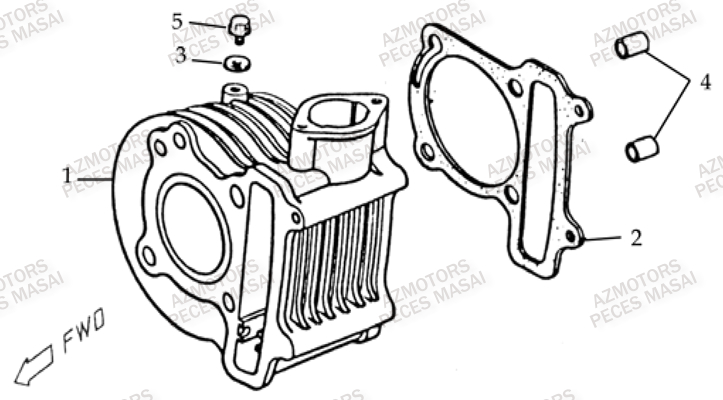 CYLINDRE AZMOTORS MASAI L150 A150 ULTIMATE