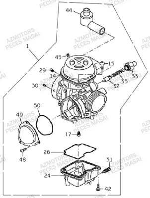 Carburateur MASAI Pièces Quad R460 DRIFT