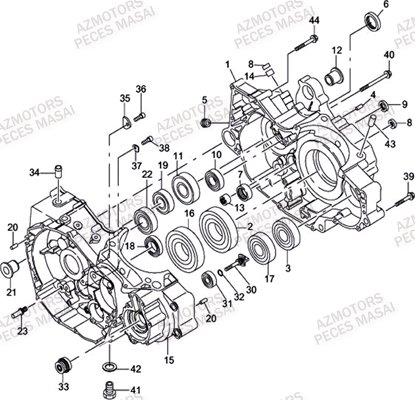 Carter Bas Moteur MASAI Pièces Quad R460 DRIFT