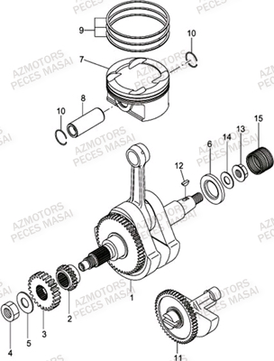 Embiellage MASAI Pièces Quad R460 DRIFT